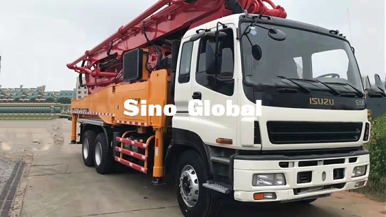 Isuzuのシャーシとの赤秒針の具体的なポンプ トラック三一重工 46m
